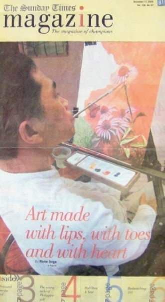 Magazine cover of John Feruelo painting
